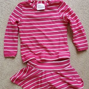 Sunblock rash guard & sunblock swim skirt